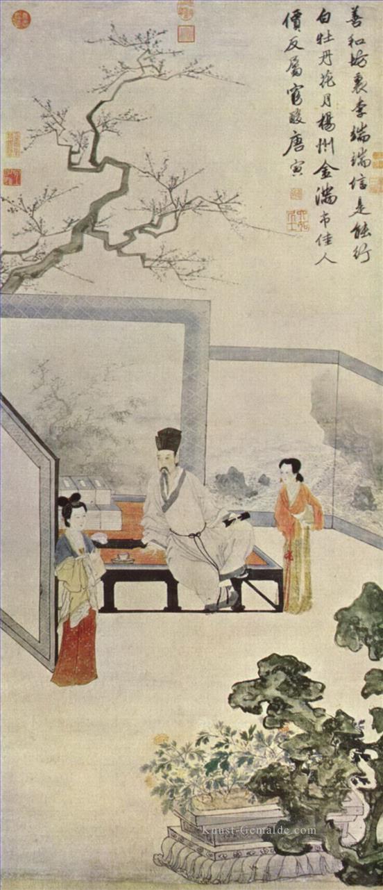 Damen in Tang Dynastie alte China Tinte Ölgemälde